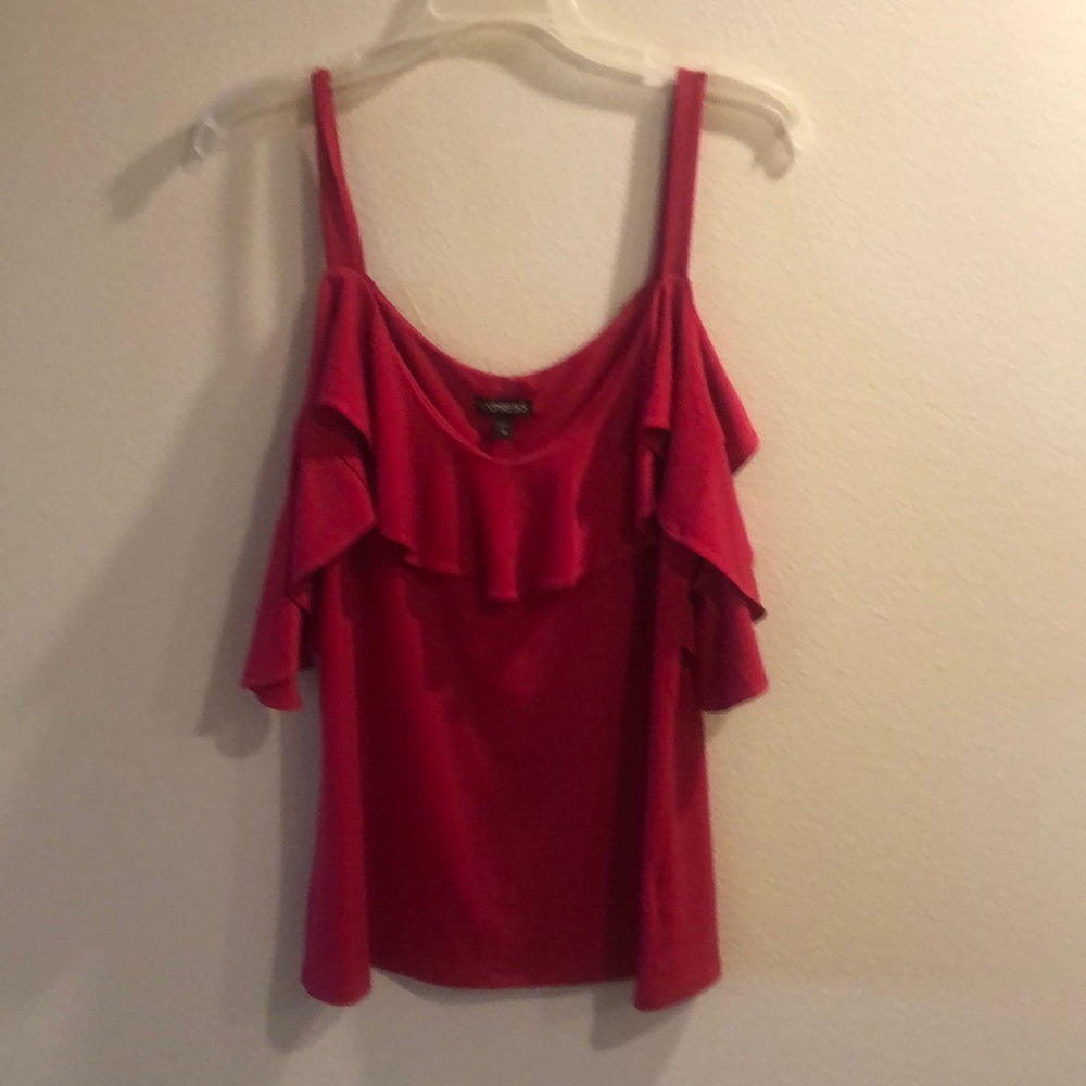 Hot pink ruffled tank